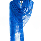 Web Felted Baby Cashmere Shawl - Cerulean Blue