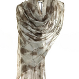 Web Felted Baby Cashmere Shawl - Green Brown Tiffany