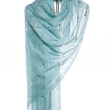 Web Felted Baby Cashmere Shawl - Turquoise