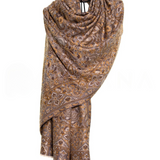 Tribal Paisley Cashmere Pashmina Shawl -Mustard