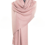 Reversible Mo-shmere Color Block Shawl - Light Pink Gray