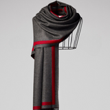 Simply Reversible Mo-shmere Rectangle Scarf - Wine