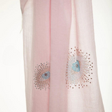 Eye Crystal Silk & Cashmere Shawls with Swarovski - Baby Pink