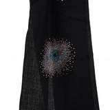 Eye Crystal Silk & Cashmere Shawls with Swarovski - Black