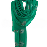 Eye Crystal Silk & Cashmere Shawls with Swarovski - Green