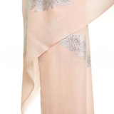 Angel Feathers Crystal Feathers Shawl Stole - Blush