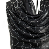 Bee Hive Crystal Silk & Cashmere Shawls with Swarovski - Black