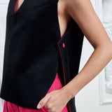 The Peak Shirt - Reversible Black Fuchsia