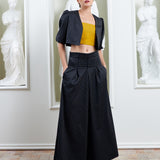 The Palazzo Pants - Navy & Gold Mustard