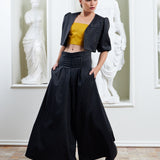The Palazzo Pants - Navy & Gold Mustard