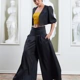 The Palazzo Pants - Navy & Gold Mustard