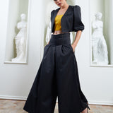 The Palazzo Pants - Navy & Gold Mustard