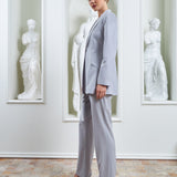 Shawl Suit Blazer & Pants - Light Gray