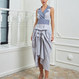 The Tuxedo Dress - Light & Dark Gray