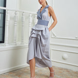 The Tuxedo Dress - Light & Dark Gray