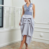 The Tuxedo Dress - Light & Dark Gray