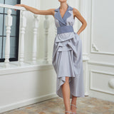 The Tuxedo Dress - Light & Dark Gray