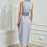 The Tuxedo Dress - Light & Dark Gray