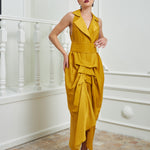 Lumina Eligma Tuxedo Inspired Evening Dress - Yellow Lumina Eligma Tuxedo Inspired Evening Dress - Yellow