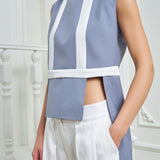 Parallel Formal Pants - White