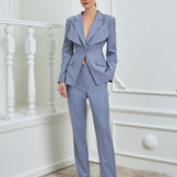 Hourglass Blazer - Dark Gray