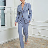 Hourglass Blazer - Dark Gray