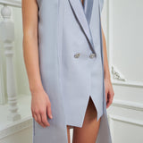 The Glider Blazer Dress - Light Gray