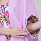 The Duality Linen Reversible Jacket - Lavender Paisley