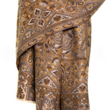Tribal Paisley Cashmere Pashmina Shawl -Mustard