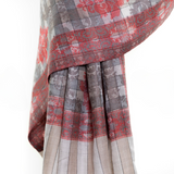 Checkers Paisley Cashmere Pashmina Shawl - Red