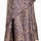 Tribal Paisley Cashmere Pashmina Shawl - Powder Purple