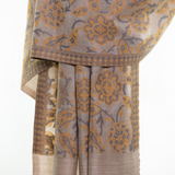 Abstract Floral Paisley Cashmere Pashmina Shawl - Mustard