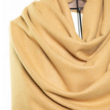 Reversible Mo-shmere Color Block Shawl - Mustard Sepia