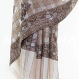 Checkers Paisley Cashmere Pashmina Shawl - Brown