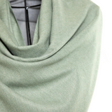 Reversible Mo-shmere Color Block Shawl - Green Gray