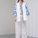 The Wrapline Linen Trouser - White