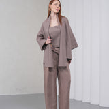 The Duality Linen Jacket - Coffee