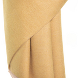 Reversible Mo-shmere Color Block Shawl - Mustard Sepia