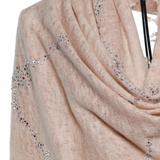 Earth Crystal Cashmere Silk Shawl - Biscuit