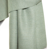 Reversible Mo-shmere Color Block Shawl - Green Gray