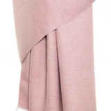 Reversible Mo-shmere Color Block Shawl - Light Pink Gray