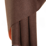 Reversible Mo-shmere Color Block Shawl - Grizzly Orange