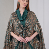 Lumiere Sequin Kaftan - Emerald