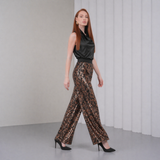 Ember Flare Sequin Pants - Black
