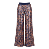 Ember Flare Sequin Pants - Navy