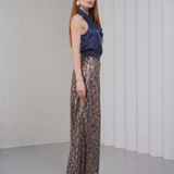 Ember Flare Sequin Pants - Navy