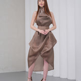 Silhouette Halter Dress - Vizon