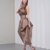 Silhouette Halter Dress - Vizon