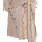Earth Crystal Cashmere Silk Shawl - Biscuit