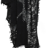 Earth Crystal Cashmere Silk Shawl - Black